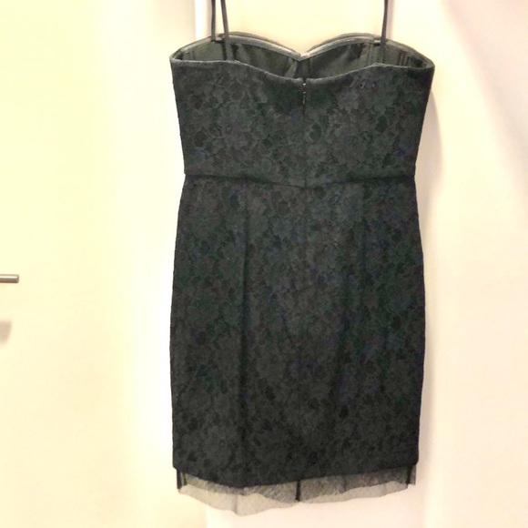BCBG Strapless Lace Black Cocktail Dress - Picture 3 of 6
